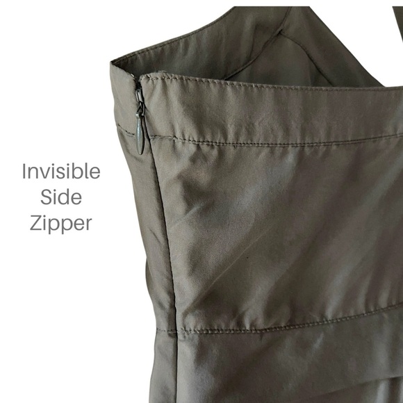 BANANA REPUBLIC PURE SILK RUFFLE TIERED SLEEVELESS CROSSBACK TOP | EXTRA SMALL - Picture 5 of 9